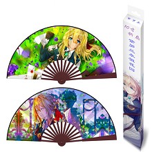 10inches Violet Evergarden anime silk cloth fans