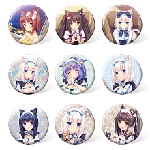 NEKOPARA anime brooches pins set(9pcs a set)