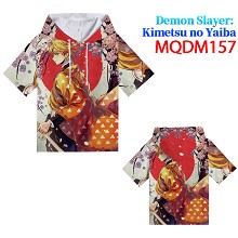 Demon Slayer anime short sleeve hoodie t-shirt cloth