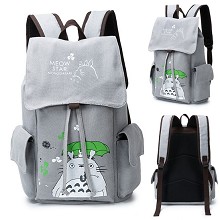 Totoro anime canvas backpack bag