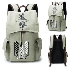 Attack on Titan anime canvas backpack bag