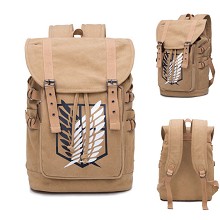 Attack on Titan anime canvas backpack bag