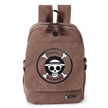 One Piece anime canvas backpack bag