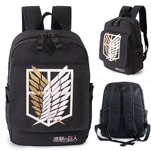 Attack on Titan anime canvas backpack bag