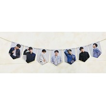 BTS star hanging flag album return photo poster hanging pictures(7pcs a set+rope)