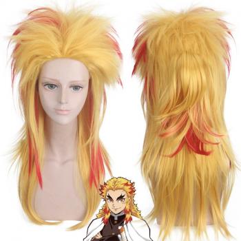 Demon Slayer Rengoku Kyoujurou cosplay wig