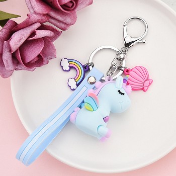 Unicorn figure doll pendant key chain