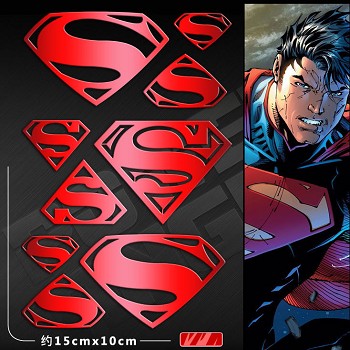 Super Man metal mobile phone stickers set(9pcs a set)