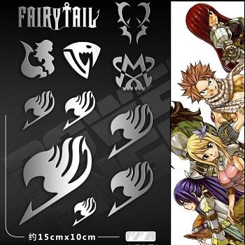 Fairy Tail anime metal mobile phone stickers a set