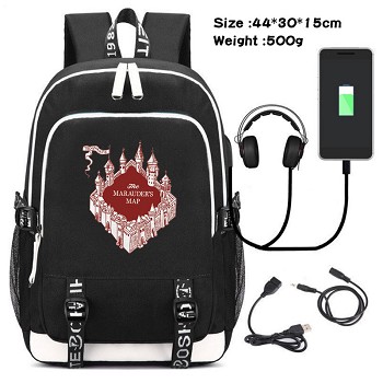 Harry Potter USB charging laptop backpack school bag