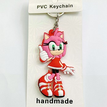 Super Sonic anime two-sided key chain