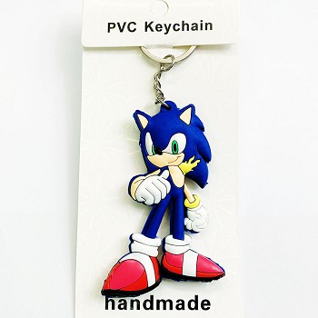 Super Sonic anime two-sided key chain