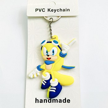 Super Sonic anime two-sided key chain