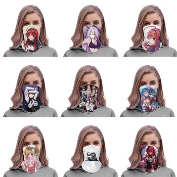 The girl anime headgear stocking mask magic scarf neck face mask