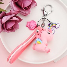 Unicorn figure doll pendant key chain