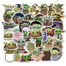 Star Wars Yoda anime waterproof stickers set(50pcs...