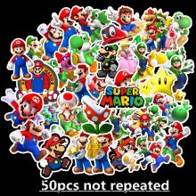 Super Mario anime waterproof stickers set(50pcs a ...