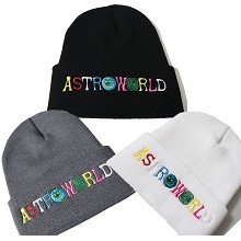 Astroworld straw hat knitted hat
