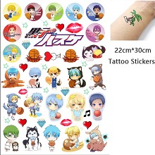 Kuroko no Basuke anime waterproof tattoo stickers