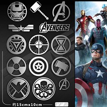 The Avengers metal mobile phone stickers a set