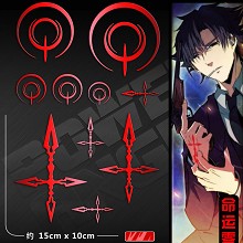  Fate anime metal mobile phone stickers a set 