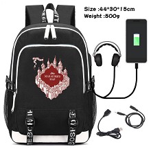 Harry Potter USB charging laptop backpack school b...