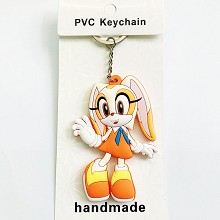 Super Sonic anime two-sided key chain