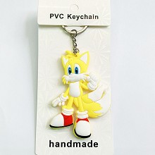 Super Sonic anime two-sided key chain