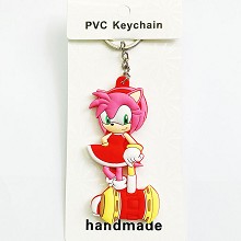 Super Sonic anime two-sided key chain