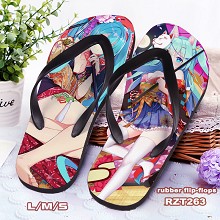 Hatsune Miku anime flip-flops shoes slippers a pai...