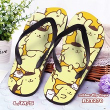 Pom Pom Purin anime flip-flops shoes slippers a pair