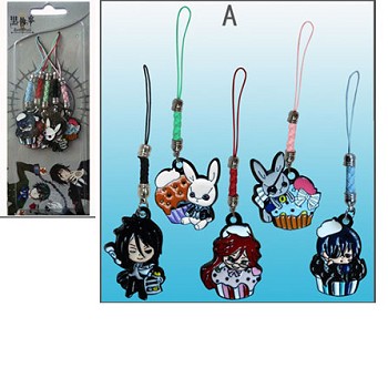 Kuroshitsuji Black Butler anime phone straps(5pcs a set)