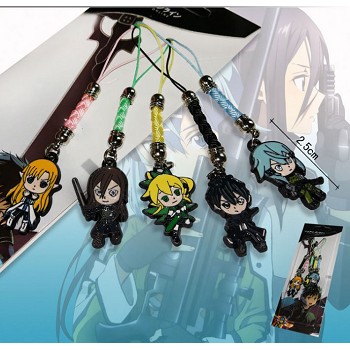 Sword Art Online anime phone straps(5pcs a set)