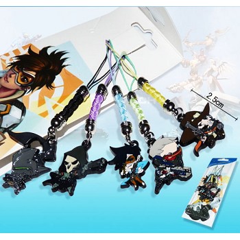 Overwatch anime phone straps(5pcs a set)