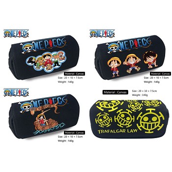 One Piece anime canvas pen bag pencil bag