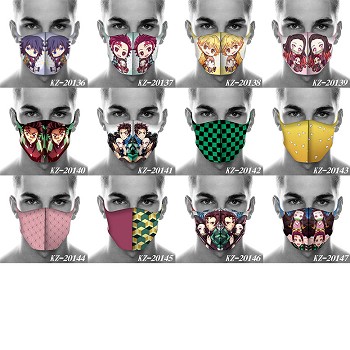 Demon Slayer anime trendy mask printed wash mask