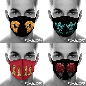nger Things anime trendy mask printed wash mask
