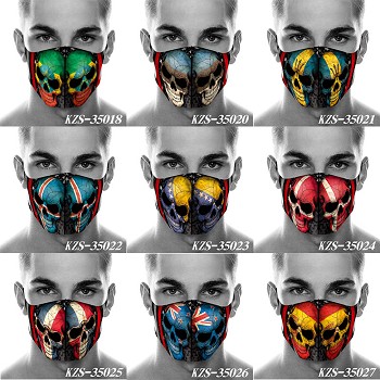 The skull trendy mask printed wash mask