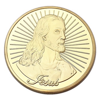 Jesus gold Commemorative Coin Collect Badge Lucky Coin Decision Coin