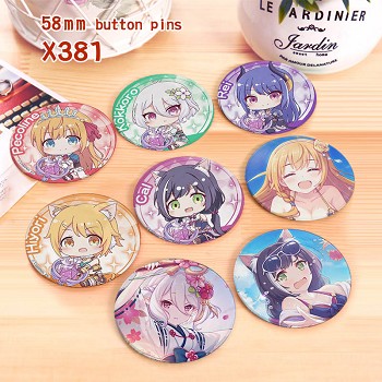 Princess Connect Re:Dive anime brooches pins set(8pcs a set)