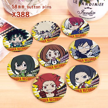 My Hero Academia anime brooches pins set(8pcs a set)