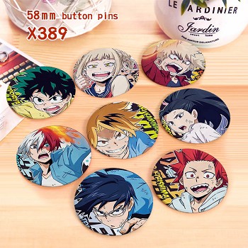 My Hero Academia anime brooches pins set(8pcs a set)