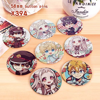 Toilet-bound Hanako-kun anime brooches pins set(8pcs a set)