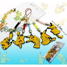 Pokemon pikachu anime phone straps(5pcs a set)