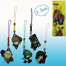 Oen Punch Man anime phone straps(5pcs a set)