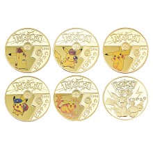 Pokemon Commemorative Coin Collect Badge Lucky Coin Decision Coin