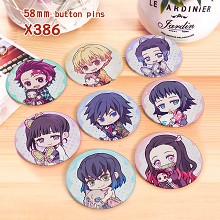 Demon Slayer anime brooches pins set(8pcs a set)