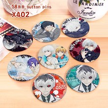 Tokyo ghoul anime brooches pins set(8pcs a set)