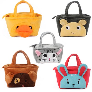 The cartoon anime plush handbag