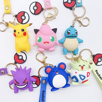 Pokemon anime figure doll key chains